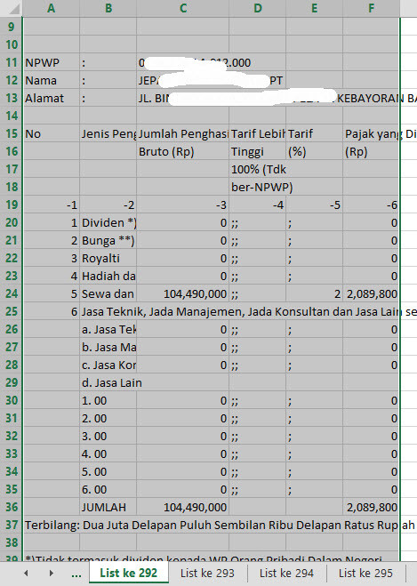 eAudit Utilities Sedot Bukti Potong 01