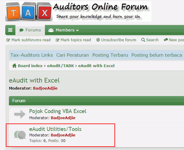 forum e-audit utilities